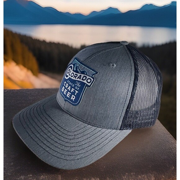 Colorado The State of Craft Beer Light Blue Truckers  Snap Back Cap ,The OG! - Picture 2 of 4